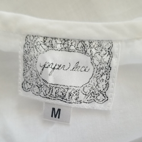 White Lace-Hem Sleeveless Women's Top - Picture 4 of 4